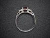 The Elaina Garnet and Diamond Ring in 14K White Gold