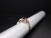 The Elaina Garnet and Diamond Ring in 14K White Gold
