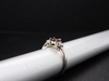 The Elaina Garnet and Diamond Ring in 14K White Gold