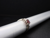 The Elaina Garnet and Diamond Ring in 14K White Gold