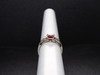 The Elaina Garnet and Diamond Ring in 14K White Gold