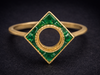 The Emery Semi-Mount Emerald in 14K Yellow Gold