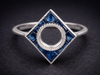 The Emery Semi-Mount Sapphire in 14K White Gold