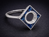 The Emery Semi-Mount Sapphire in 14K White Gold