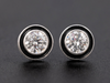 The "Art Deco" Eras Lab Diamond Stud Earrings in 14K White Gold