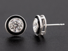 The "Art Deco" Eras Lab Diamond Stud Earrings in 14K White Gold