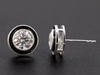 The "Art Deco" Eras Lab Diamond Stud Earrings in 14K White Gold