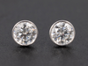 The "Modern" Eras Lab Diamond Stud Earrings in 14K White Gold