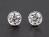 The "Modern" Eras Lab Diamond Stud Earrings in 14K White Gold