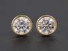 The "Retro" Eras Lab Diamond Stud Earrings in 14K Yellow Gold