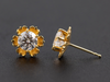 The "Victorian" Eras Lab Diamond Stud Earrings in 14K Yellow Gold
