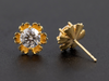 The "Victorian" Eras Lab Diamond Stud Earrings in 14K Yellow Gold