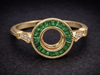 The Fairway Semi-Mount Emerald in 14K Yellow Gold