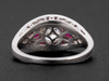 The Faneuil Ruby and Lab Diamond Ring in 14K White Gold