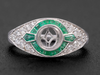 The Faneuil Emerald and Diamond in 14K White Gold Semi-Mount