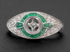 The Faneuil Emerald and Diamond in 14K White Gold Semi-Mount