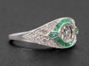 The Faneuil Emerald and Diamond in 14K White Gold Semi-Mount