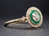 The Gibson Emerald and Diamond Ring in 14K Yellow Gold