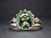 The Layla Green Tourmaline and Diamond Ring in 14K Yellow Gold