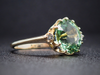 The Layla Green Tourmaline and Diamond Ring in 14K Yellow Gold