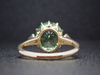 The Layla Green Tourmaline and Diamond Ring in 14K Yellow Gold