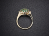 The Layla Green Tourmaline and Diamond Ring in 14K Yellow Gold