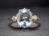 The Layla Aquamarine and Diamond Ring in 14K Yellow Gold