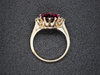 The Layla Raspberry Garnet and Diamond Ring in 14K Yellow Gold