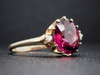 The Layla Raspberry Garnet and Diamond Ring in 14K Yellow Gold