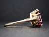 The Layla Raspberry Garnet and Diamond Ring in 14K Yellow Gold