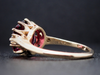 The Layla Raspberry Garnet and Diamond Ring in 14K Yellow Gold