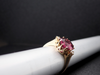 The Layla Raspberry Garnet and Diamond Ring in 14K Yellow Gold