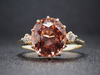 The Layla Peach Tourmaline and Diamond Ring in 14K Yellow Gold