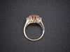 The Layla Peach Tourmaline and Diamond Ring in 14K Yellow Gold