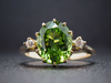 The Layla Peridot and Diamond Ring in 14K Yellow Gold