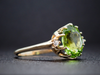 The Layla Peridot and Diamond Ring in 14K Yellow Gold