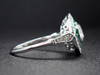 The Quoddy Emerald and Lab Diamond Ring in 14K White Gold