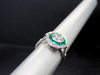 The Quoddy Emerald and Lab Diamond Ring in 14K White Gold