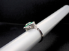 The Quoddy Emerald and Lab Diamond Ring in 14K White Gold