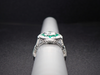 The Quoddy Emerald and Lab Diamond Ring in 14K White Gold