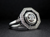 The Revere Onyx and Lab Diamond Ring in 14K White Gold