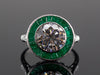 The Spring Point Emerald and Lab Grown Diamond Ring in 14K White Gold