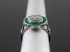 The Spring Point Emerald and Lab Grown Diamond Ring in 14K White Gold