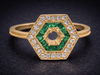 The Winslow Semi-Mount Emerald in 14K Yellow Gold