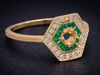 The Winslow Semi-Mount Emerald in 14K Yellow Gold