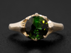 The Woodman Forest Green Tourmaline Ring in 14K Yellow Gold