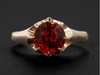 The Woodman Orange Garnet Ring in 14K Yellow Gold