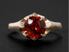 The Woodman Orange Garnet Ring in 14K Yellow Gold