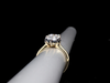 The Woodrow Lab Diamond Engagement Ring in 18K Yellow Gold and Oxidized Sterling Silver