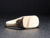 Flat Top Rounded Signet Ring in 14K Yellow Gold